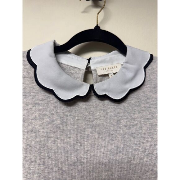 TED BAKER LONDON Lheo Jumper Scalloped Layered Sweater, Sz 3 (US 8) - Picture 3 of 11
